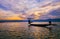Romantic trip on sunset Inle Lake, Myanmar