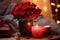Romantic Valentine's Day ambiance, space for love notes