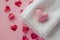 Romantic valentine's day towel with decoration ideas for special celebrations