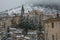 Romantic view of Scanno medieval village in winter with snow, Abruzzo