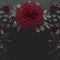 Romantic Vineyard Elegance - Red Rose Floral Wedding Invitation
