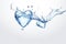 Romantic water splash flowing in heart shape