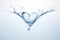 Romantic water splash flowing in heart shape