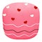 Romantic watercolor strawberry marshmallow clipart.Valentine sweet illustration