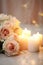 Romantic wedding background with space for vows, flowers, and timeless love