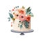 Romantic wedding cake, dessert meal, ornate decor