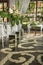 Romantic wedding setup in the gazebo