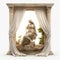 Romantic Window Statue On Transparent Background