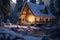 Romantic Winter Cabin Getaway Scenes for