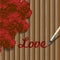 Romantic wooden background