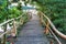 Romantic wooden bridge in Belgrade, Serbia