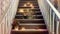 romantic wooden staircase suitable as background