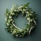 Romanticism Installation: Mint Wreath With Ivory Style And Dynamic Still Lifes