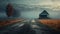 Romanticized Country Life: Ghost House And Fog On The Road