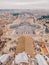 Rome from above, panoramic shot from the Saint Peters Basilica d