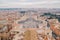 Rome from above, panoramic shot from the Saint Peters Basilica d