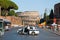 ROME-AUGUST 8: Italian Police patrol on Via dei Fori Imperiali on August 8,2013 in Rome.