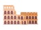 Rome building colosseum in flat style new version