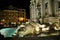 Rome capital old Italian town medieval buildings urban panorama cityscape architecture Fountain Trevi night history background