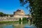 Rome, Castel Sant`Angelo with tiber.