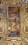 Rome - The ceiling fresco of Apotheosis of St. Francis of Assisi in the side chapel of the chruch Chiesa San Bernardo alle Terme