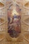 Rome - The ceiling freso with Madonna and Simon Stock by Pietro Paolo Baldini from church Chiesa di Santa Maria in Transpo