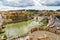 Rome cityscape with Tiber River