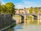 Rome cityscape, Tiber River Embankment, Rome