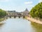 Rome cityscape. Tiber River, Rome, Italy