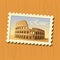 Rome colosseum stamp