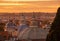 Rome domes sunset skyline