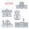 Rome famous buildings, architecture landmarks