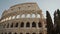 ROME - FEB 20: Famous tourist attraction Colosseum in summer, February 20, 2018