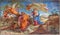 Rome - The Flight to Egypt fresco in Basilica di Sant Agostino (Augustine) by Pietro Gagliardi