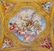 Rome - The fresco of virtues on the little cupola of side nave in church Basilica dei Santi Ambrogio e Carlo al Corso