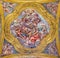Rome - The fresco of virtues on the little cupola of side nave in church Basilica dei Santi Ambrogio e Carlo al Corso