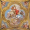 Rome - The fresco of virtues on the little cupola of side nave in church Basilica dei Santi Ambrogio e Carlo al Corso