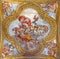 Rome - fresco of virtues on the little cupola of side nave in church Basilica dei Santi Ambrogio e Carlo al Corso