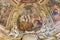 Rome - The fresco of Visitation of God by Abraham in apse of side chapel of St. John in church Chiesa di Santo Spirito in Sassia