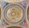 ROME, ITALY, 2016: The cupola in church Chiesa di Santissima Trinita dei Pellegrini with the frescoes of the four evangelists