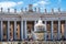 ROME, Italy- , 2019: Saint Peter Square Piazza San Pietro Vatican Colonnade with Fountain and Tourists