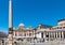 ROME, Italy-  2019: Saint Peter Square Piazza San Pietro Vatican with Obelisk and Tourists against Blue Sky