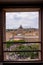 Rome, Italy - 23 June 2018: Cityscape of Rome with Tiber river, St.Peters vatican  Via della Conciliazione from  Castel Sant