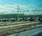 Rome, Italy - 25 june 2018: Trains entering the Roma Termini train station