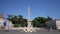 Rome, Italy - 5 September 2023. People walking around of Egyptian obelisk - Flaminio Obelisk of Ramesses II from