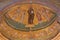 ROME, ITALY: Apse mosaic of Christ among the saints in byzantine style in church Basilica di San Marco from the 9. cent.