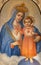 ROME, ITALY - AUGUST 28, 2021: The  painting of Heart of Jesus and Madonna in the church San Salvatore in Onda