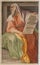 ROME, ITALY - AUGUST 29, 2021: The fresco prophet Jeremiah in the church Chiesa di San Francesco a Ripa by Giovani Battista Ricci