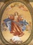 ROME, ITALY - AUGUST 30, 2021: The fresco of St. Rosalia in the church  Basilica dei Sancti Cosma e Damiano by unknown artist