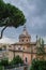 Rome, Italy: cityscape with pines